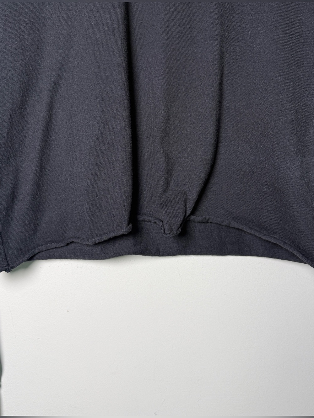 Vans Off The Wall Checkerboard Logo Crop Long Sleeve Black Skater Y2K Medium - Picture 3 of 10